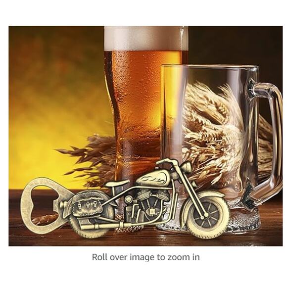 Motorcycle Beer Bottle Opener Zinc Alloy 5"x2" - Picture 3 of 4